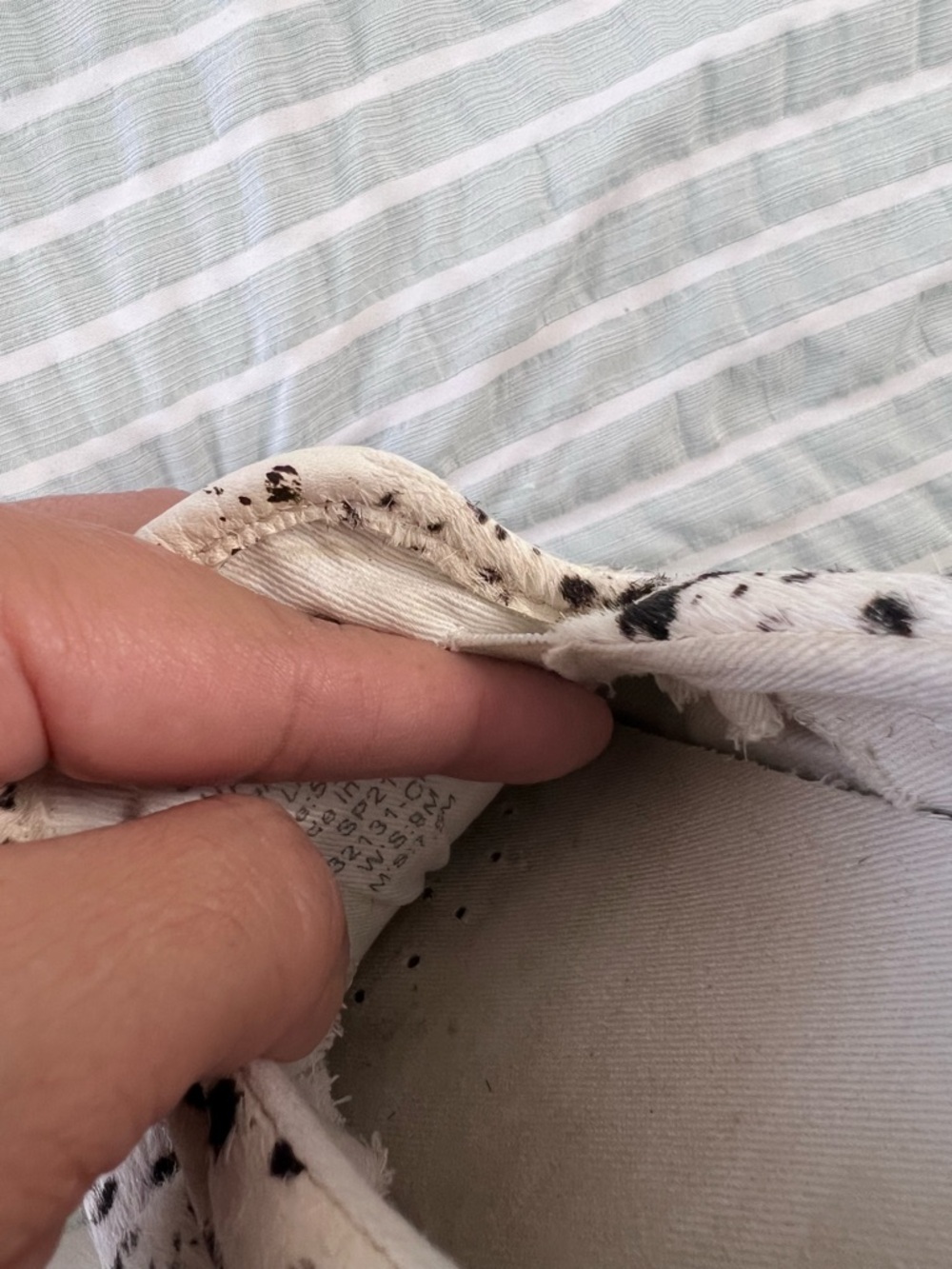 Slip-On Spatter-Print Calf Hair Sneakers - White/Black - Picture 5 of 9